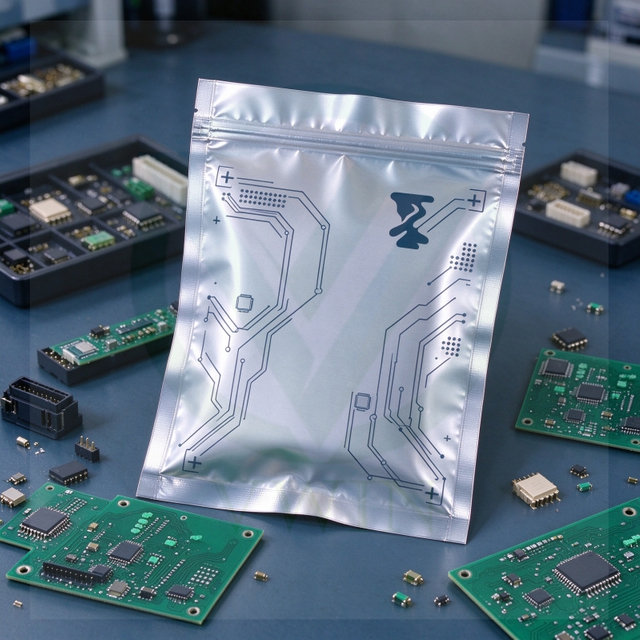 Anti-static PET aluminum foil PE vacuum bag for electronic circuit board component packaging