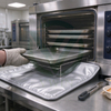 Anti-scald MPET laminated woven fabric foil for oven tray exterior heat insulation mat
