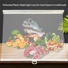 Perforated durable plastic night cover for flower and fruit vegetable refrigerated display showcase