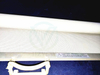 Partial view of durable non‑punch fabric night curtain with plastic handle