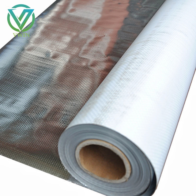 Main image of flexible single sided aluminum foil coated woven fabric, single reflective anti-rust layer roll for machinery & hardware equipment export packaging