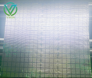 Woven cloth laminated aluminum foil with blue film for floor thermal insulation