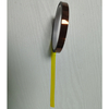 Narrow KX2525 anti-static PI foil tape with yellow liner, easy peel for tiny gap shielding of precision chips
