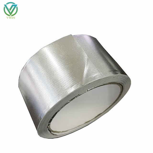 Main shot of embossed aluminum foil tape laminated with rubber plastic, insulation sealing tape for air conditioner ducts