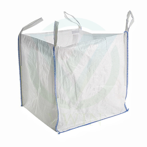 Main image of heavy-duty white jumbo ton bag, high load PP woven bulk bag for construction waste transportation