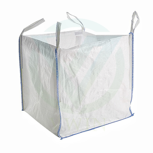 Main image of heavy-duty white jumbo ton bag, high load PP woven bulk bag for construction waste transportation