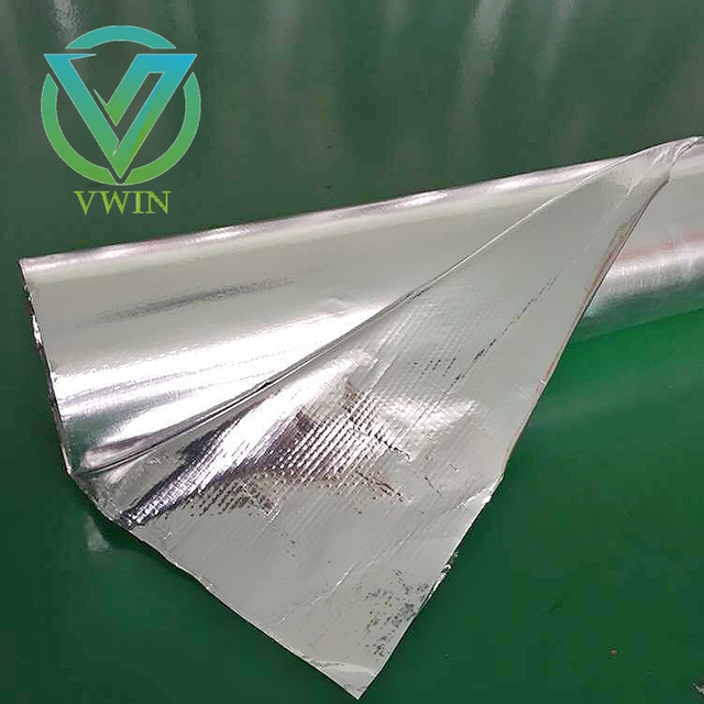 Main image of aluminum-film-laminated UV-resistant woven fabric, heat-reflective anti-UV roll for car windshield sunshade & vehicle sun curtain production