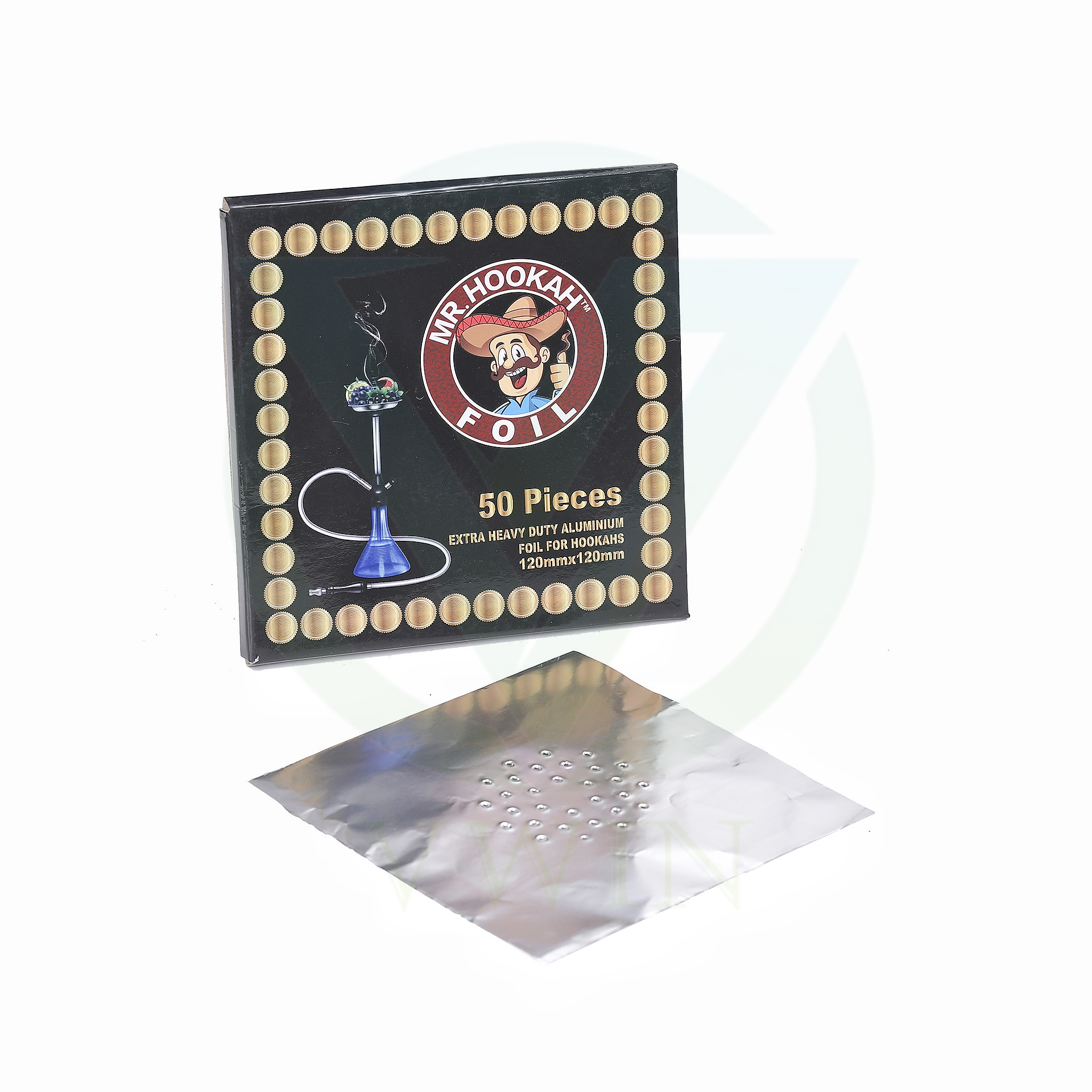 Black Boxed Hookah Foil with Cut Sample
