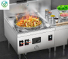 Application scene of heat-resistant aluminum foil fiberglass cloth on wall behind high-temperature commercial kitchen stove