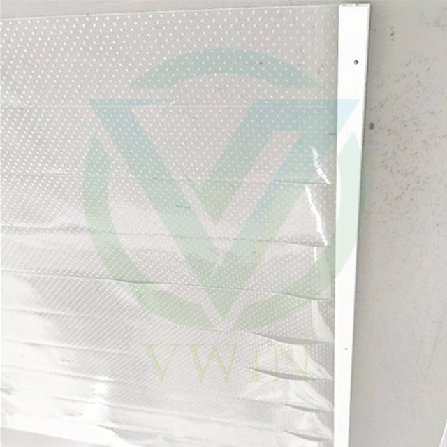 Dustproof Breathable Plastic Thin Strip Blind for Display Cabinet