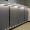 Multiple Sets of Supermarket Freezers Uniformly Installed with Silver Aluminum Foil Night Blinds, Enhancing Overall Energy-saving Image